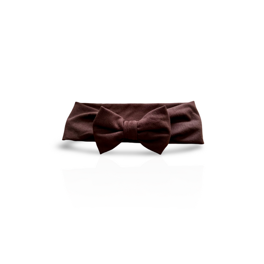 Bamboo Bow Headband | Espresso