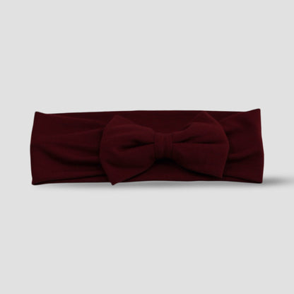 Bamboo Bow Headband | Merlot