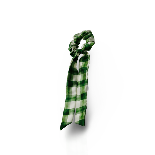 Watercolor Plaid Scrunchie Scarf