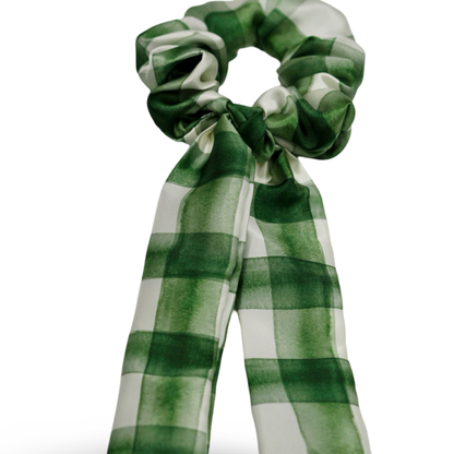 Watercolor Plaid Scrunchie Scarf